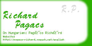 richard pagacs business card